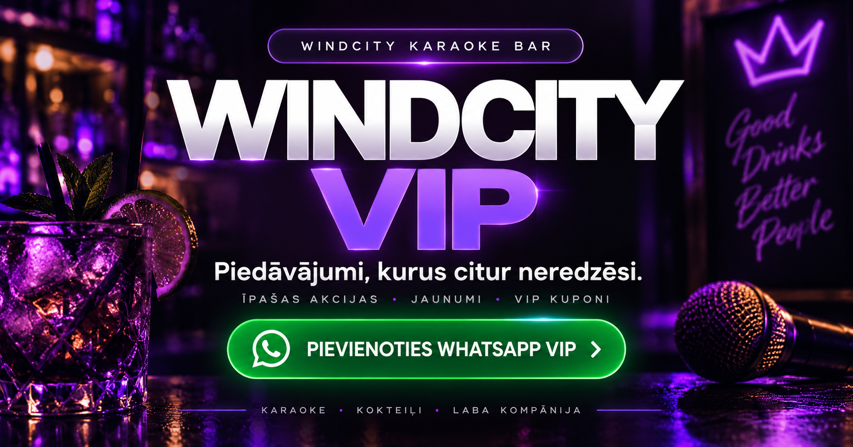 WindCity VIP — pievienoties WhatsApp VIP grupai